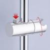 360 Degree Rotation Shower Head Holder Polished Chrome Handheld Shower Bracket  Round Shower Rod