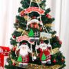 Christmas KT Board Fabric Hand-raising Doll Pendant Santa Claus Scene Layout Alphabet Tree Pendant