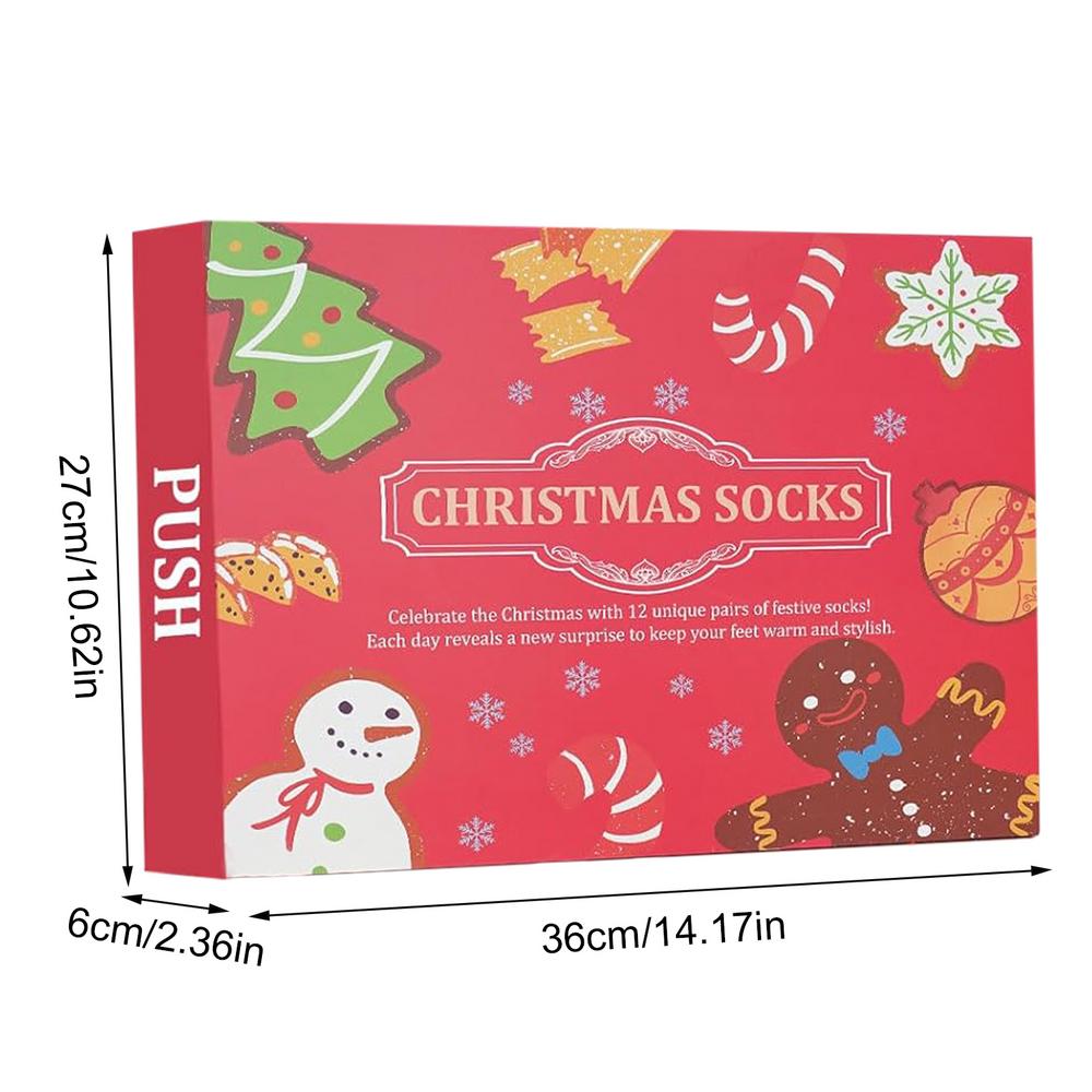 

Sock Calendar Advent Kids Christmas 12 Days Toddler Countdown Calendar Toddler Socks For Stocking Stuffer Winter Activities 36x27x6cm красный