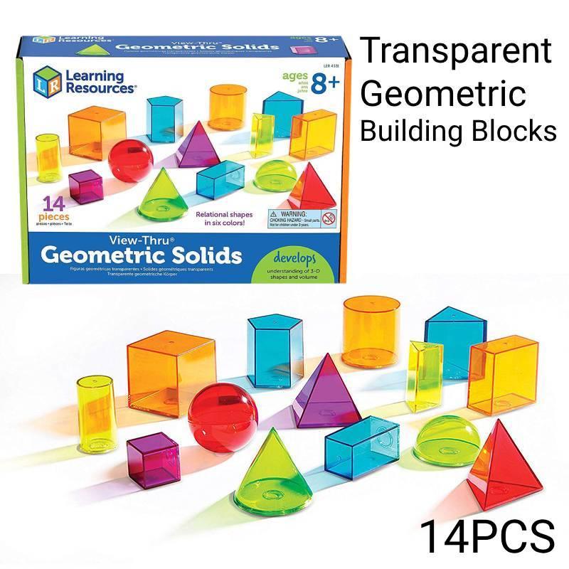 Transparente Geometrische Bausteine Für Kinder Lernmaterialien Lr Baby Mathe Spielzeug