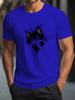 Hot Sale 100% Cotton Casual Short Sleeve Cat Men t Shirt Summer Breathable Clothes O-Neck Oversized Short Sleeves Unisex