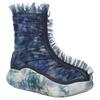 Collina Strada X Ugg Synthetic Leather Lightweight Zipper Ankle Boots Women Ankle Boots Dark-Blue-Floral 1170430-DFL
