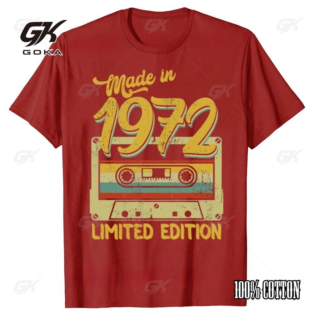 

Funny Made in 1972 Limited Edition Birthday Gift T-shirts Men Women s Summer Casual Tshirt 100% Cotton Loose Oversized T Shirt 4XL
