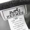 Pristine HERMES beret Saint Honoré Serie Metal gray wool Women 56 Used