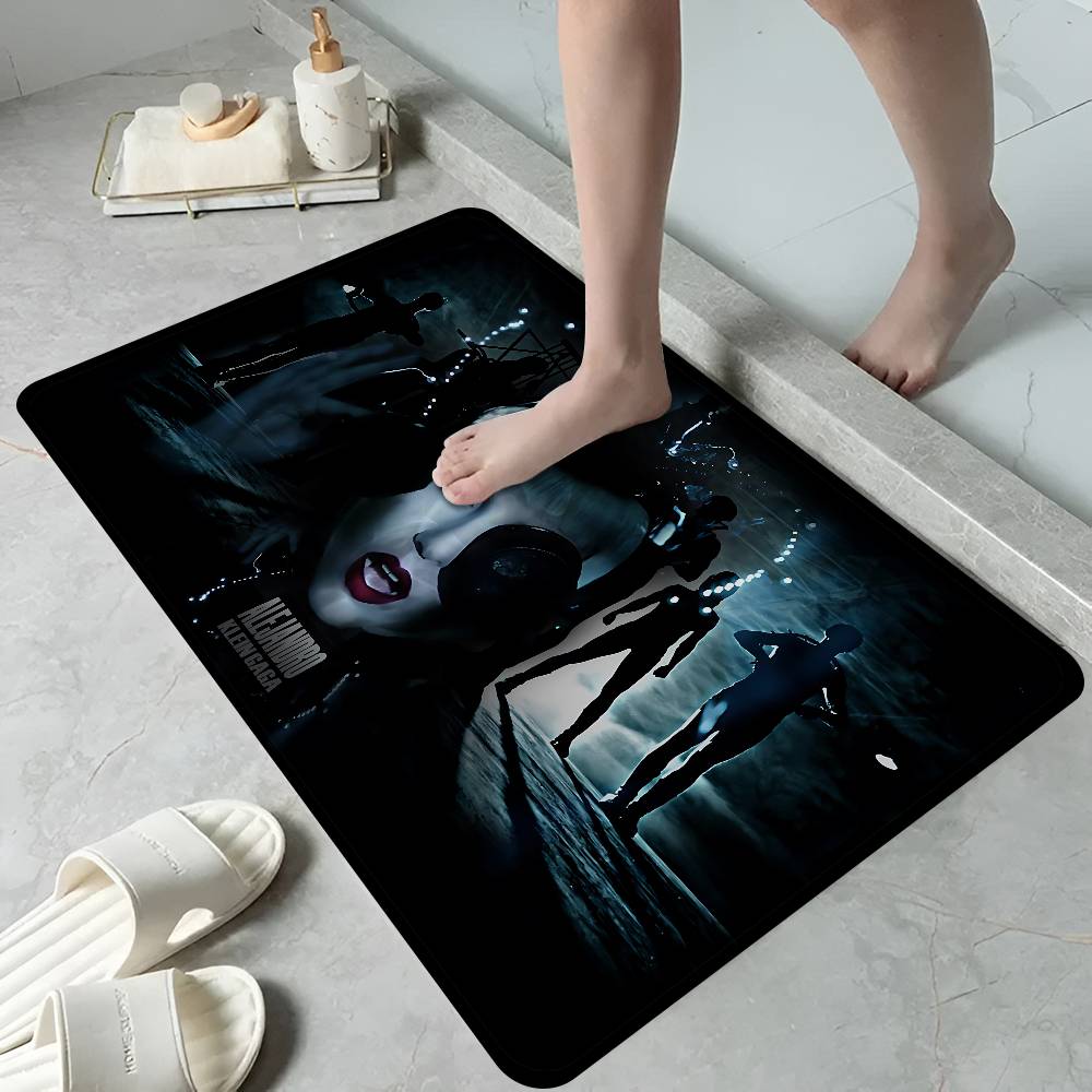 Classic Singer L-LadyGaga Entrance Door Mat Nordic Style Home Doormat Bathroom-Toilet Mats Bedroom Hotel Decor Mat