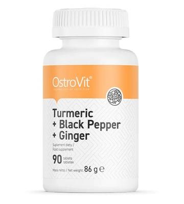 OstroVit Kurkuma + Schwarzer Pfeffer + Ingwer, 90 Tabs