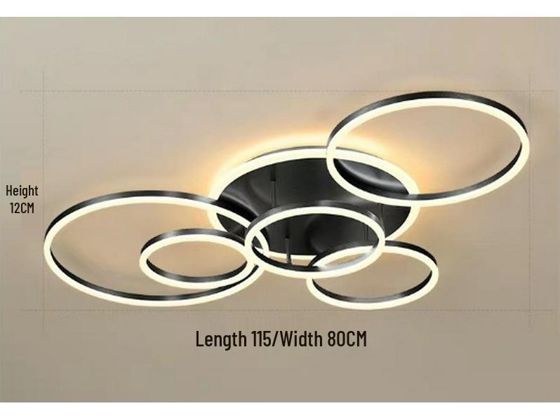 Nordic Modern LED Ceiling Lamp - Creative Round Design for Living Room, Study, Bedroom