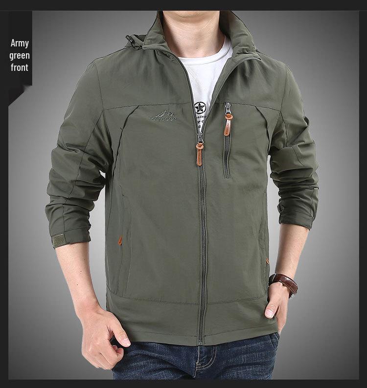 2026 Men's Quick-Drying Windbreaker: Spring/Autumn Outdoor Military-Style Waterproof Jacket