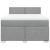 Vidaxl Letto Continentale Con Materasso, Grigio Chiaro, Tessuto, 140X190Cm