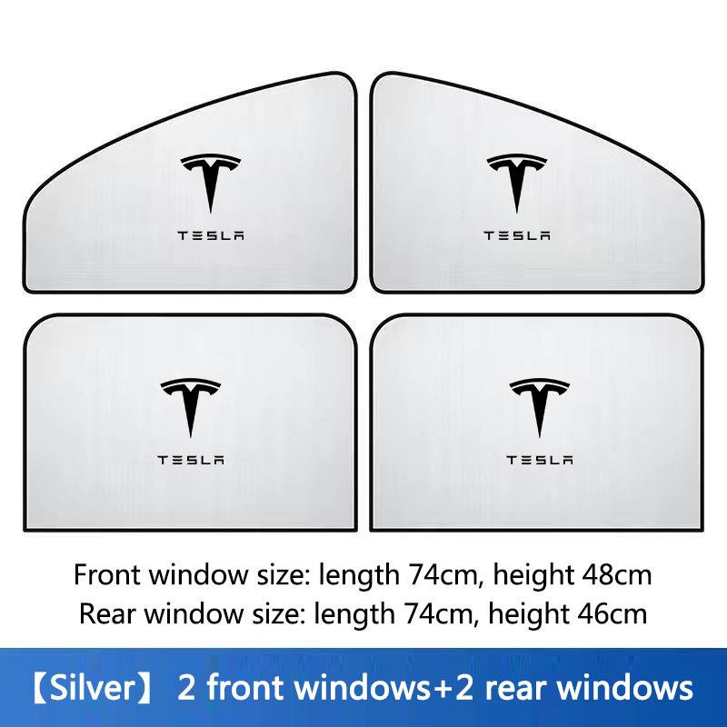 AMK1 Car UV Protection Privacy Front Rear Side Windshield Window Sunshade For Tesla Model 3 Y S X Cybertruck Juguete Roadster