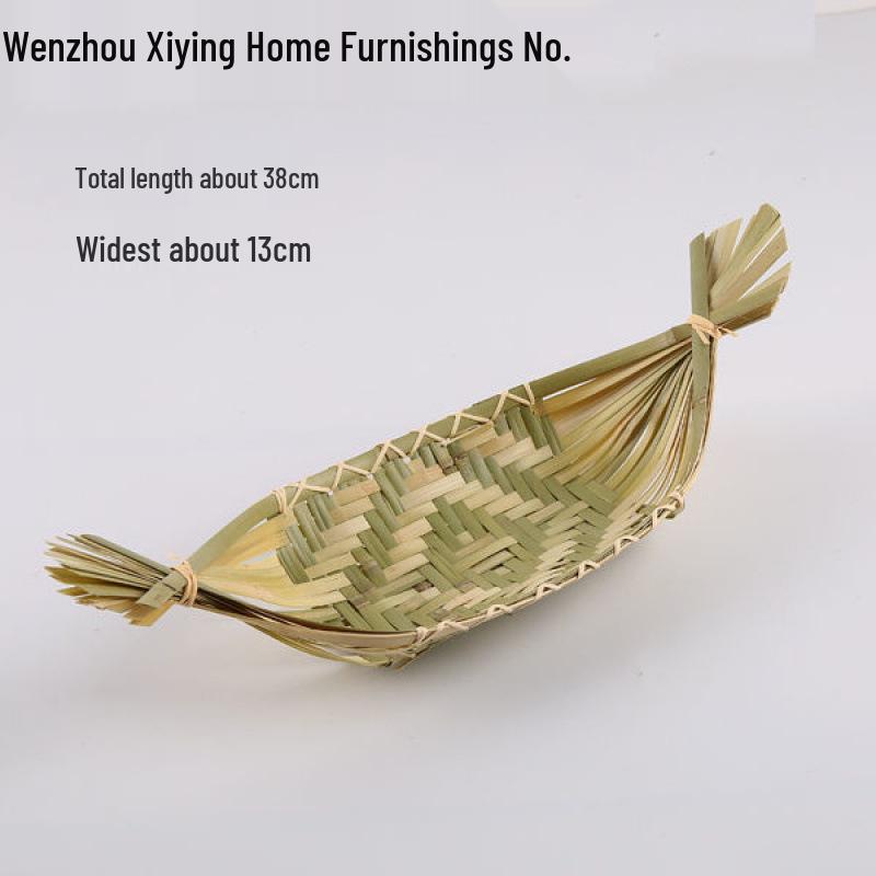Bamboo Woven Storage Set: Includes Small Basket for Scallions, Ginger, Garlic, Winnowing Fan, Steamer, Fruit Plate, and Shelf.