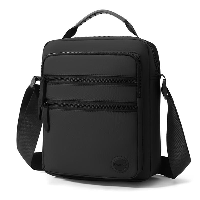 Men Oxford Crossbody Bag Multi Pocket Casual Shoulder Handbag for Travel Work