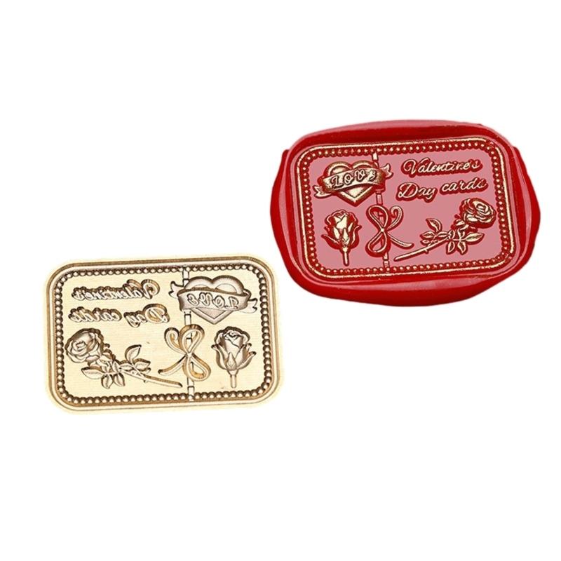 Emboss Sealing Wax Stamp Head Brass Sealing Stamp Wax Seal Stamp Head Replacement for Envelope Sealing or Greeting Cards