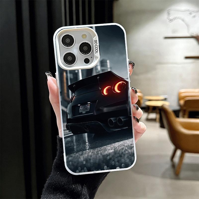 JDM Sports Car G-GTR Soft Phone Case for iPhone 15 16 17 Pro Max 17Air 16E 14 Plus 13 12 Mini Shockproof Cover Back Shell