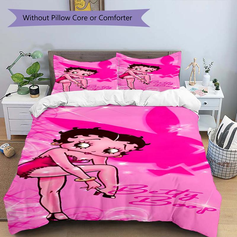 3pcs Duvet Cover Set (1*Duvet Cover + 2*Pillowcase, Without Core),Sexy Doll Print Bedding Set, Bedroom Decor, All‑Season, Birthday Gift