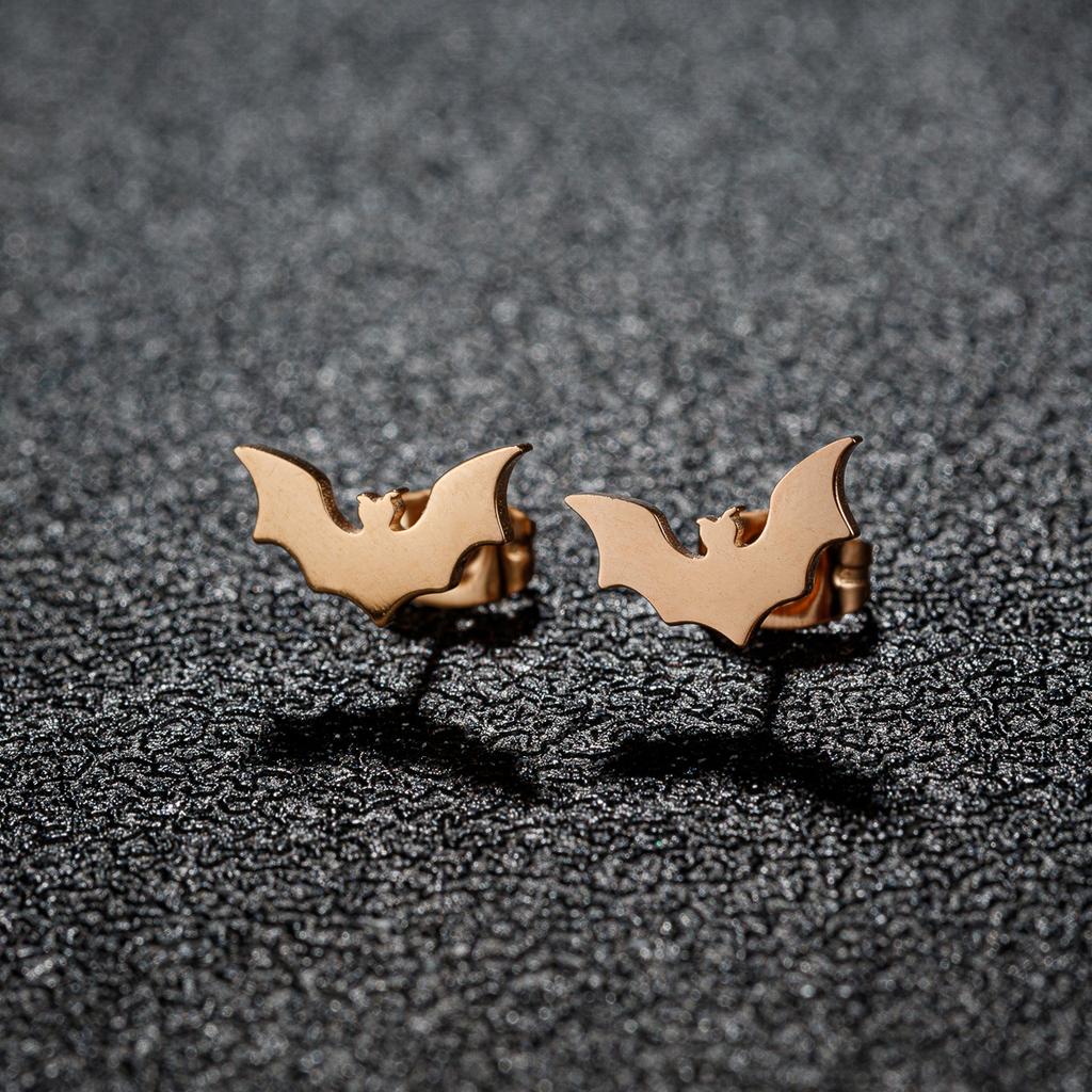 horrible halloween vampire bat earrings for teens stainless steel simple stud earrings premium jewelry Festival party gifts