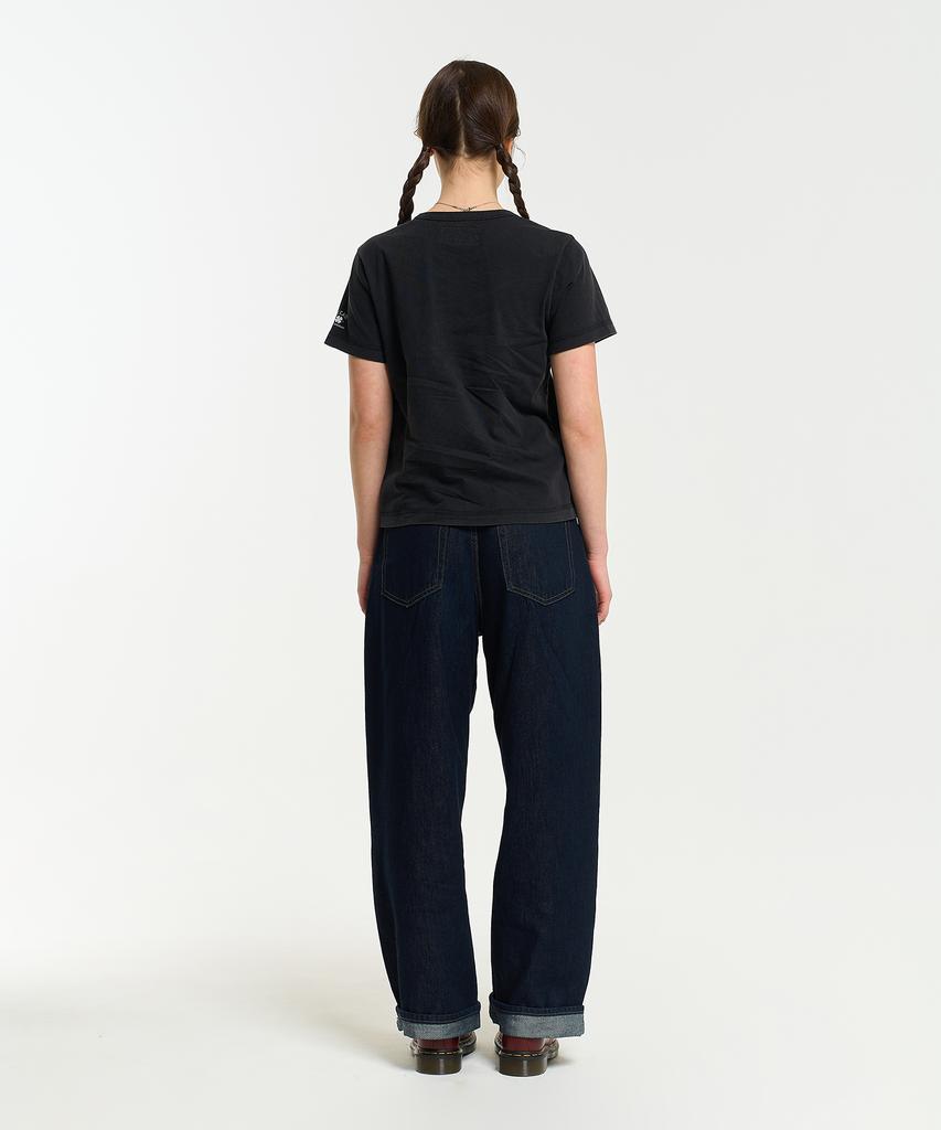 AECA (Woman) Team Aeca Pocket Painted Half Sleeve Tee-Black