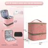 New 30 Grids Nail Polish Storage Bag Essential Oil Case Portable Cosmetic Large Handbag Organizer with Handle for Travel Girl