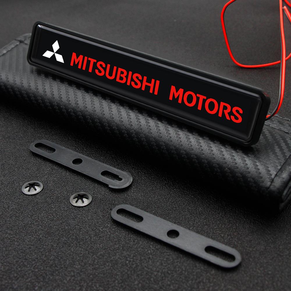 gzbf5 For Mitsubishi Eclipse Xpander Ralliart Delica Space Star L200 Car Front Cover Grille Light Badge Decorative Lighting LED Light