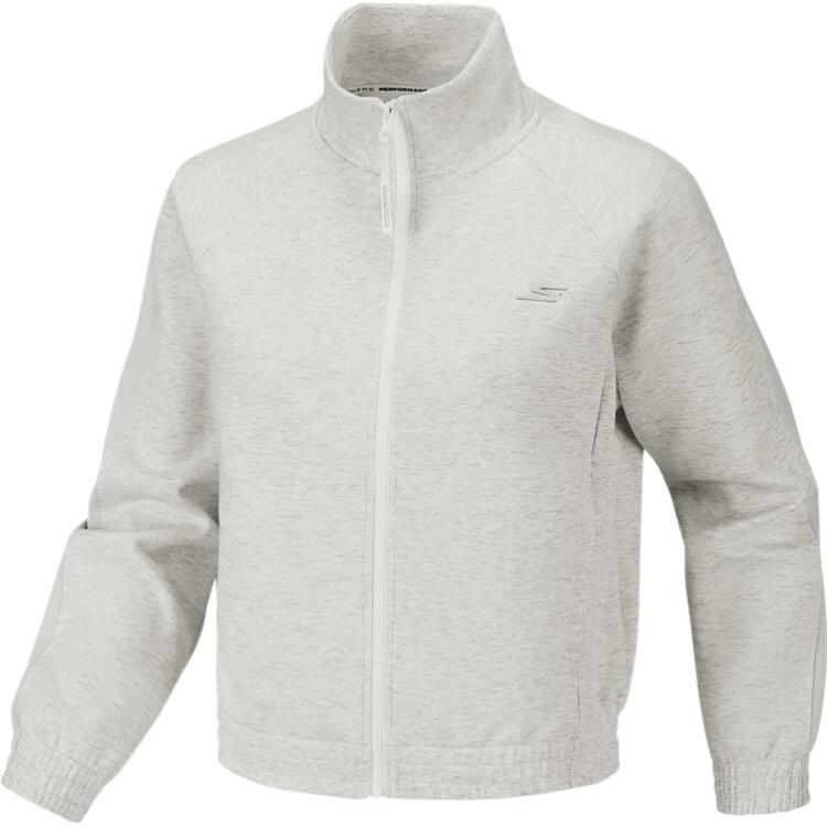 Skechers Comfortable Skin-Friendly Soft Stand Collar Zipper Long Sleeve Jacket Women jackets P126W003-0248 L