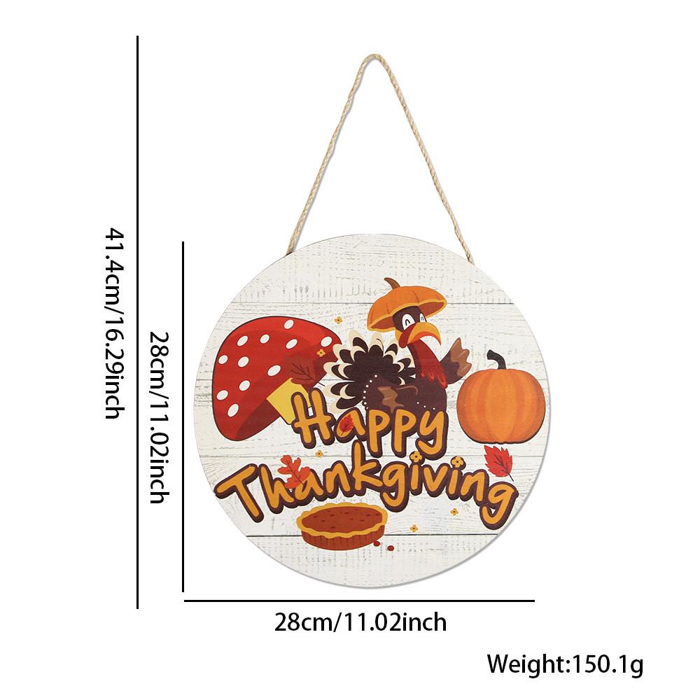 Charming Thanksgiving Decorative Wooden Sign For Autumn Harvest Festivities With Colorful Designs