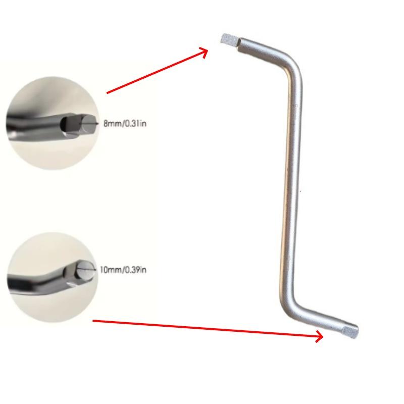 Narzędzia do konserwacji samochodu 8 mm 10 mm Klucz do nakrętki miski olejowej Kwadratowy napęd Klucz samochodowy i do skrzyni biegów Spuszczanie/zalewanie Trwała metalowa konstrukcja