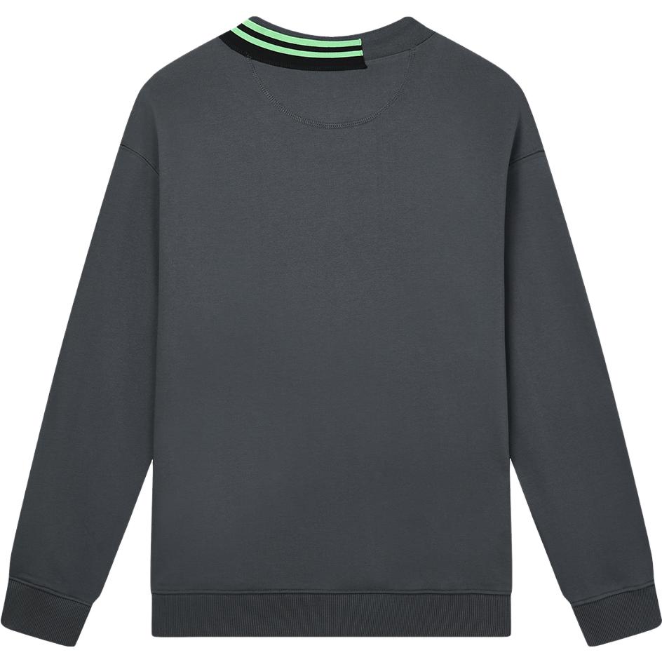 FILA X MIHARA 2023 Autumn New Knit Pullover Sweatshirt Fashion Pure Cotton Loose Top Men tops Volcanic-Gray F11M333201F-GY