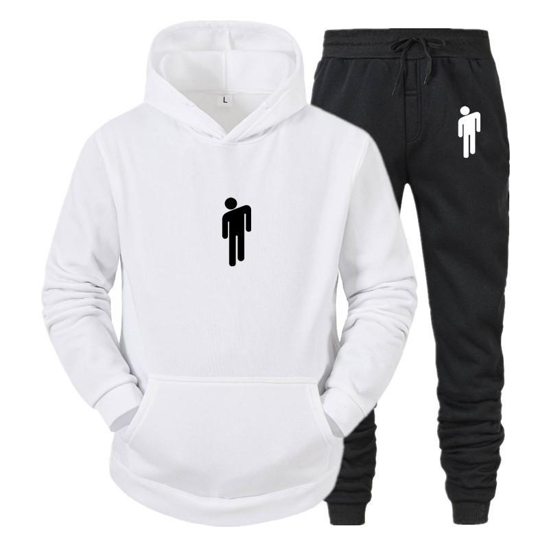 Hot Search Men's Women's Loose Hoodie Set Printed Couple Fashion