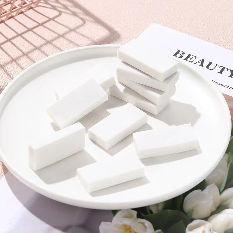 Eco-friendly Pure White TPR Eraser for Students and Artists - Child-Safe Stationery, Customizable Bulk Printing Available