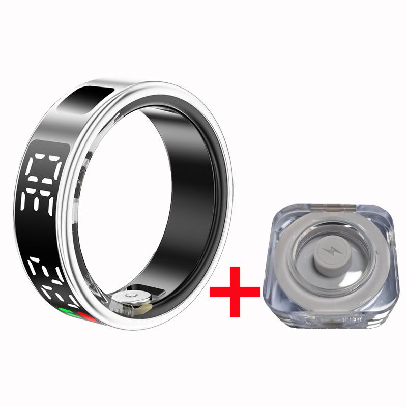 2025 New SR08 Smart Ring Men Women LED Display Screen Heart Rate Blood Oxygen Monitoring 5ATM Waterproof Multi Sports Modes