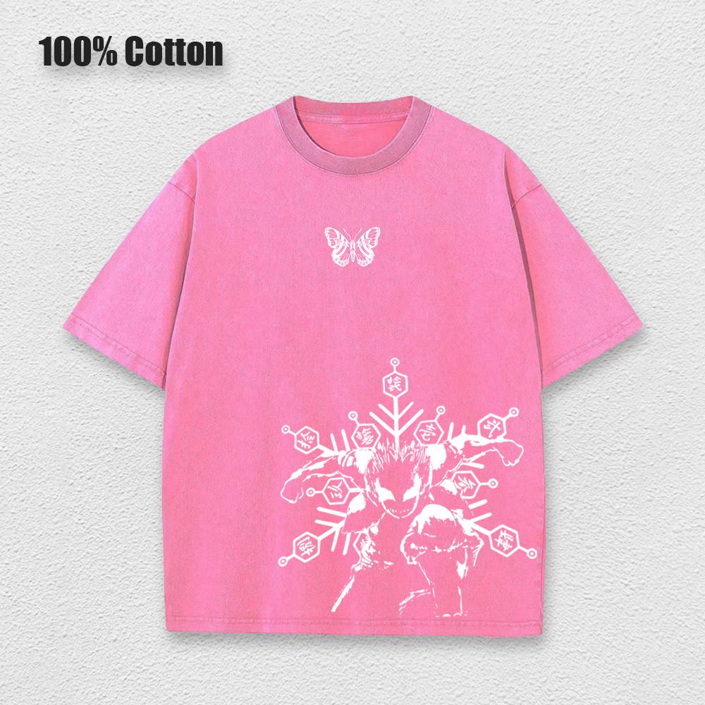 

Футболка с принтом аниме Demon Slayer Akaza Poster Performance Top для мужчин в стиле ретро Harajuku с короткими рукавами M