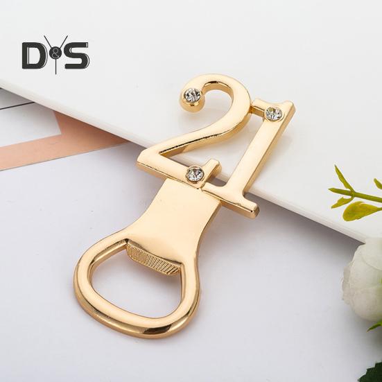 2Pcs Compact Bottle Opener Number 15/21/60 Unique Birthday Party Gift Manual Bottle Opener