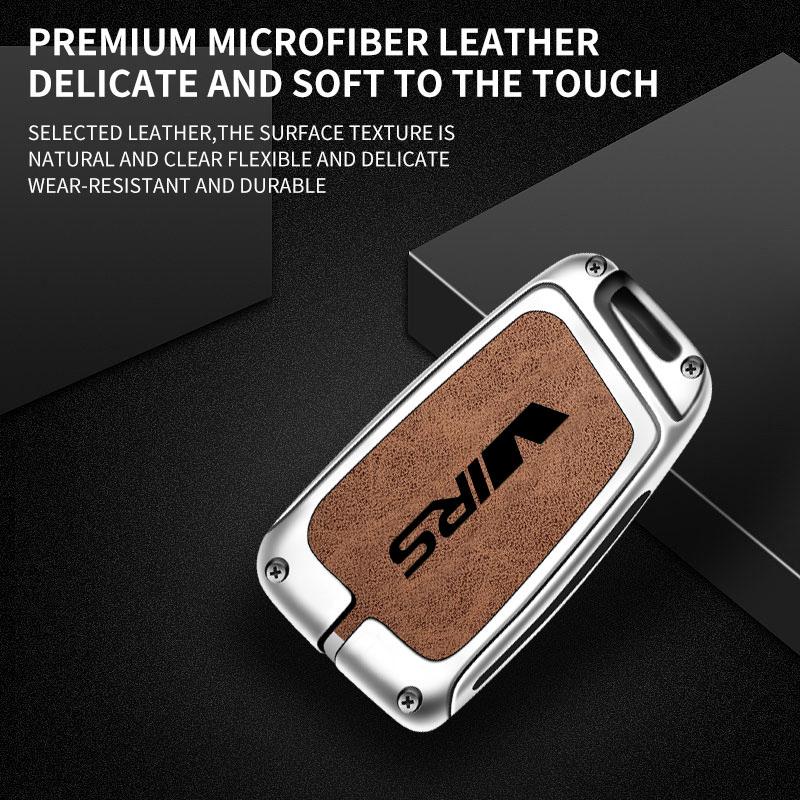 AAABP1 Zinc Alloy Car Remote Control Key Case Cover Holder Shell Fob for Skoda VRS Protection Key Chain Buckle Keyless Accessories