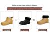 Unisex Waterproof Rubber Ankle Boots with Fleece Lining - Non-Slip and Lightweight for Outdoor Wear