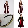 Enchanting Black Vintage Medieval Court Cosplay Maxi Dress For Halloween Events