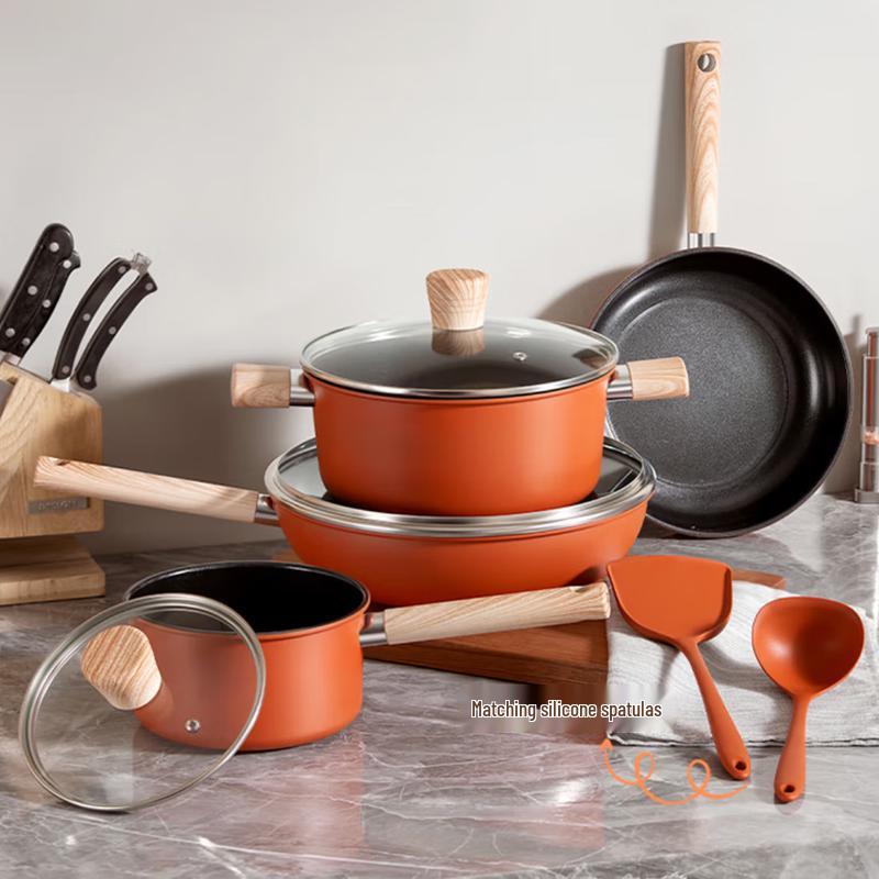 Deslang Hongyun 6-Piece Ceramic Non-Stick Cookware Set