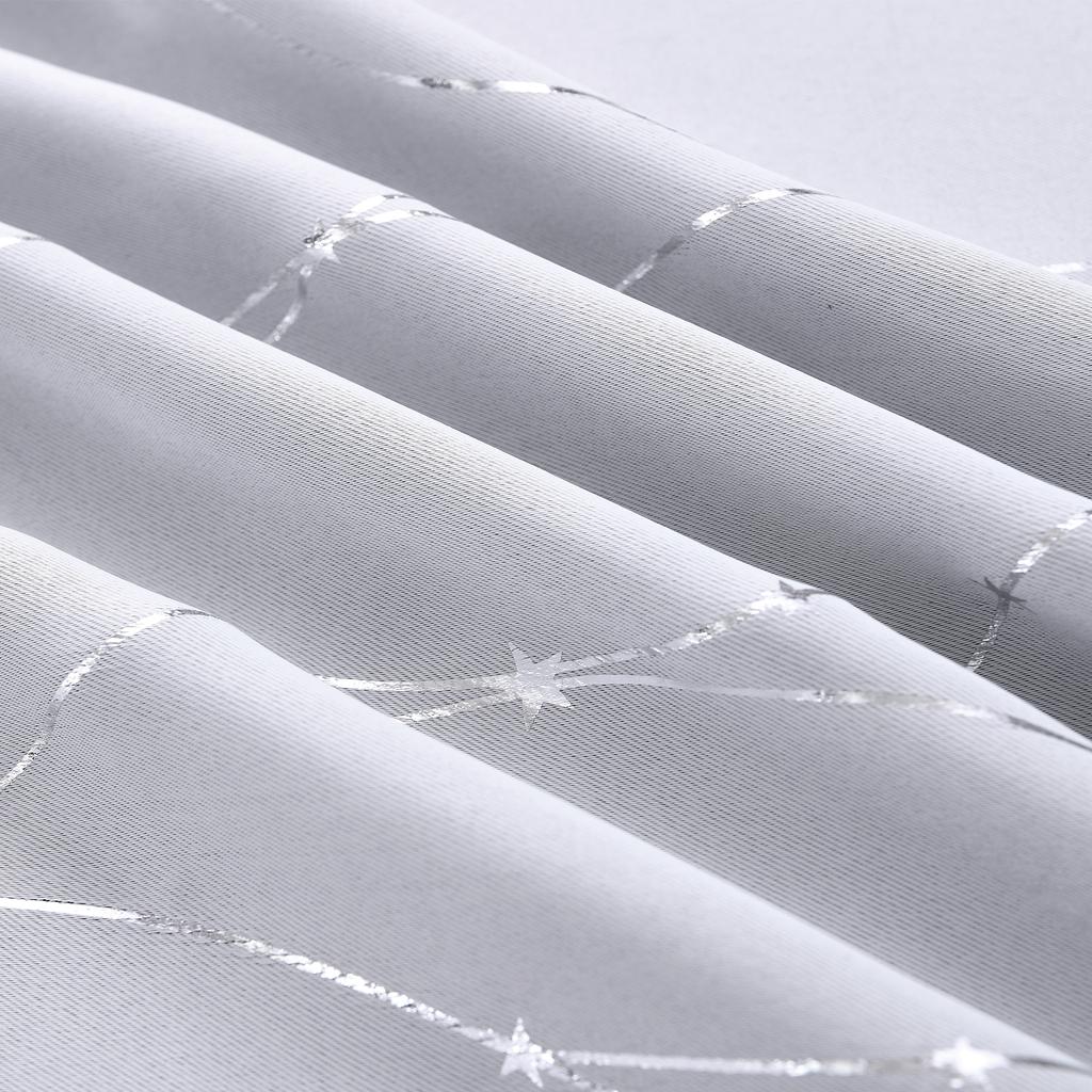 Blackout Curtains for Bedroom Noise Reducing Thermal Insulated Wave Line Foil Print Room Darkening for Living Room