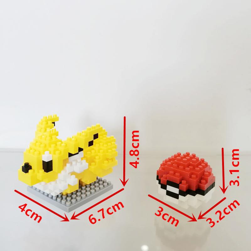 Anime Pokémon Building Blocks Assembly Anime Charizard Doll Blastoise Bulbasaur Gengar Bricks Figures Toy for Kid Gift