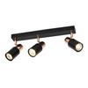 Ceiling Spotlight - NETTLIFE - Retro - Black Gold - Metal - 355° Adjustable 3x GU10