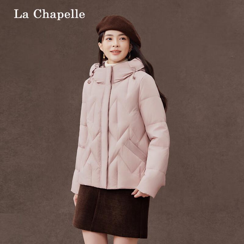 La Chapelle Women s Petite Fit Hooded Down Jacket L розовый
