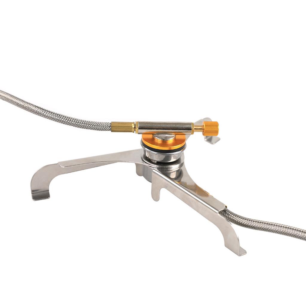 Camping Stove Burner Converter Stainless Steel Gas Cartridge Adapter Camping Stove Adapter Hiking Cookware Accessory