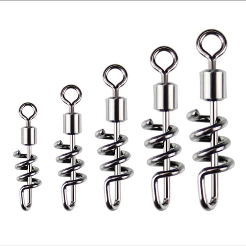 Anti-Snag Soft Bait Spring Swivel Hook for Fishing
