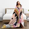 Chibi Maruko Chans Flannel Blanket Winter Warm Soft Throw Blanket for Children Bedroom Graphic Bedspread Sofa Bed Cover