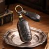 Genuine Leather Jeep Key Cover for Grand Commander & Grand Cherokee - Handmade Protective Shell with Buckle