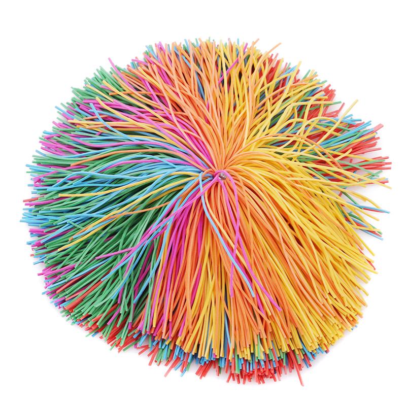 New Anti-Stress 6cm/9cm Rainbow Fidget Sensory Koosh Ball Baby Funny Stretchy Ball Stress Relief Kids Autism Special Needs