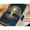 Leather Journal Tree of Life - Genuine Leather Notebooks For Women - Beautiful Journal For Sketches Book Traveling Book Blank Spell Book