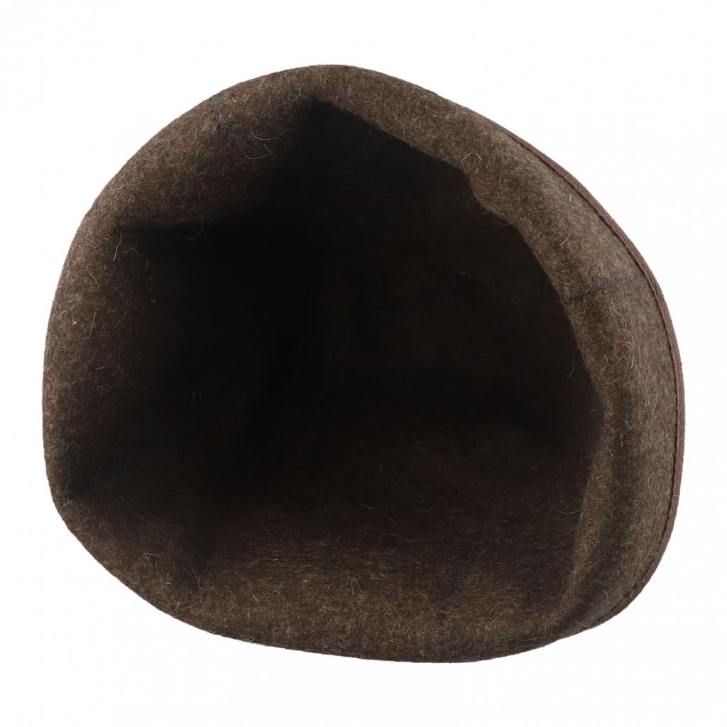 34*26*0.3CM Sauna Bathwool Hat Banya Room Vaporarium Hats Brown