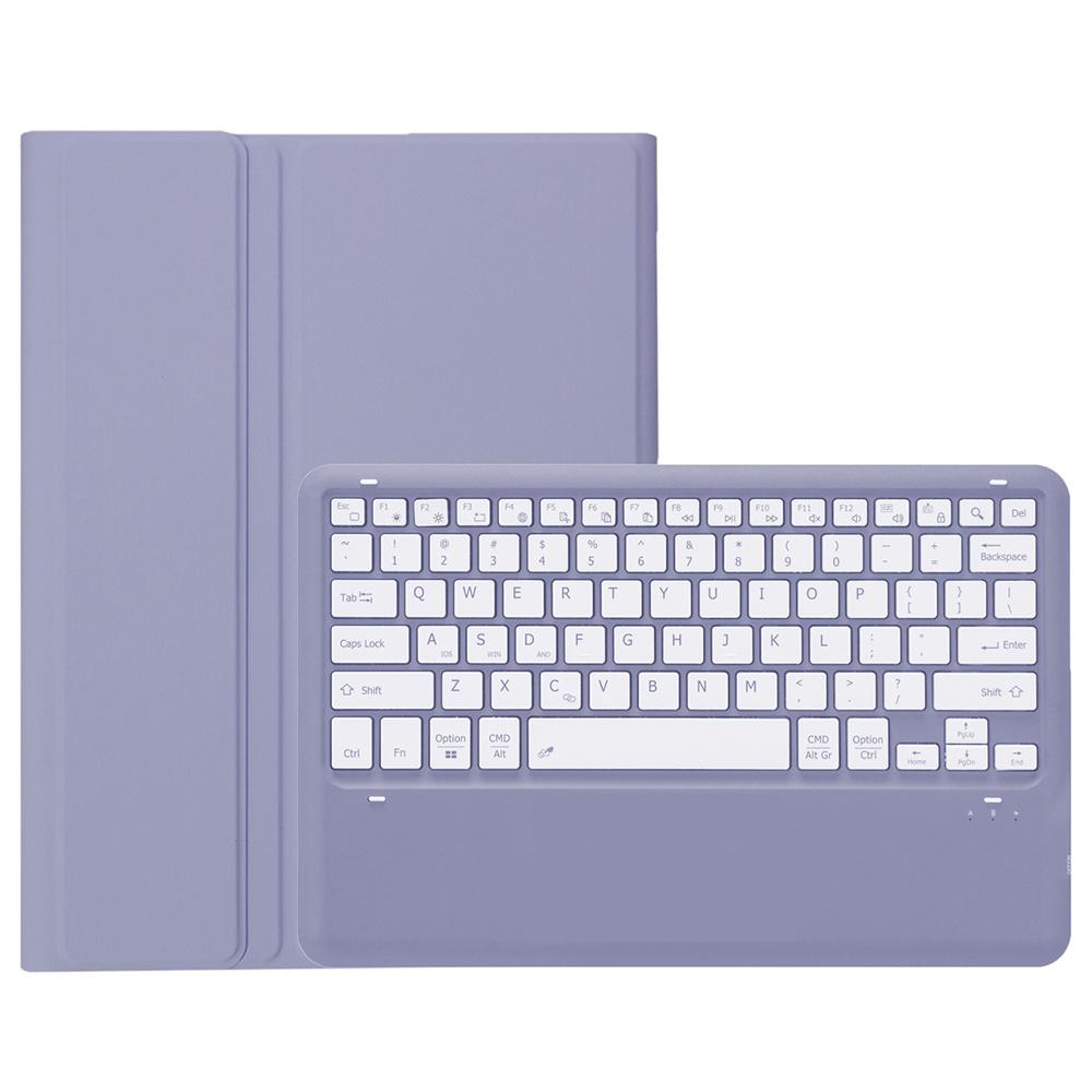 

AH23 For Huawei MatePad Air (2024) Leather+TPU Tablet Cover with Bluetooth-compatible Keyboard Purple