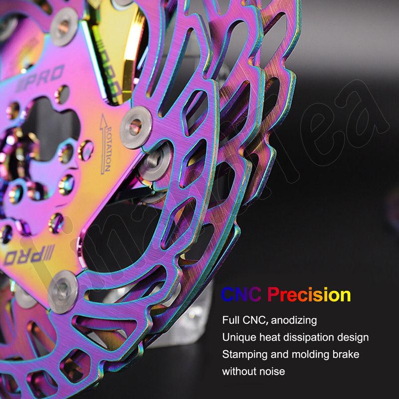 IIIPRO Disc Brake Rotors Multicolor Floating Brake Rotors 140/160/180/203mm Hydraulic Disc Brake Rotor Road Mountain Bike Discs