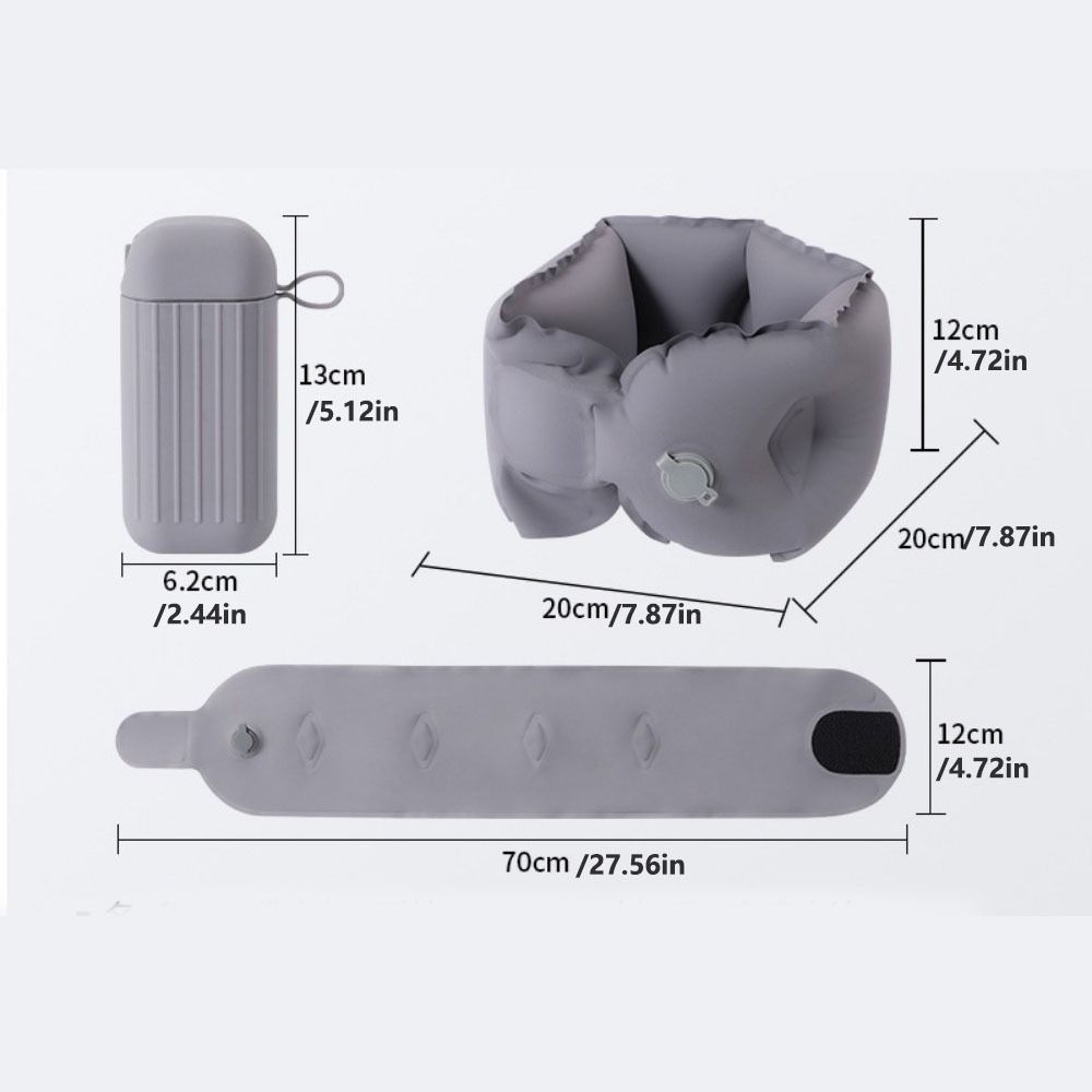 Breathable Inflatable Travel Pillow Comfortable Ring Neck Pillow Mini U-shaped Neck Pillow  Travel